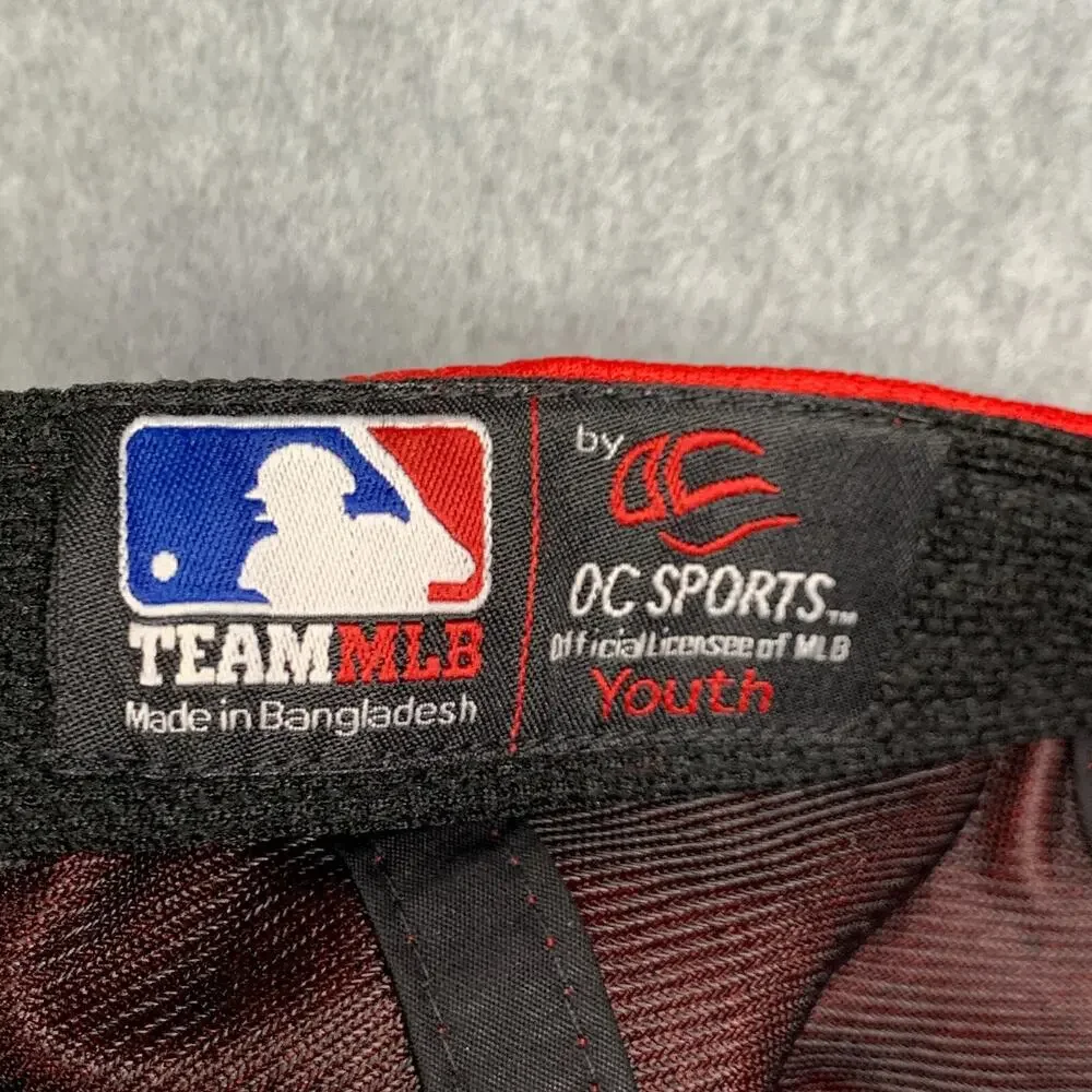Washington Nationals Hat Cap Youth Red Strap Back Team MLB OC Sports Embroidered